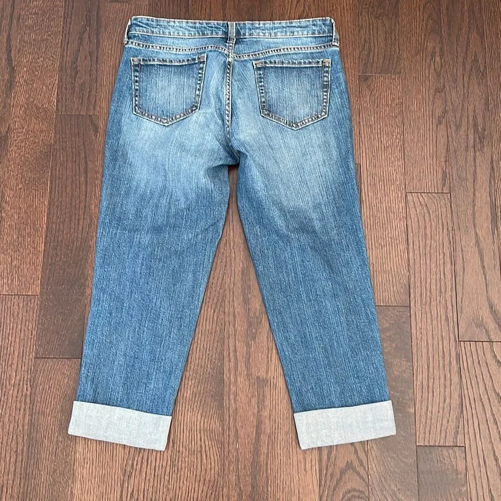 GAP 1969 Straight Cropped Cuffed Jeans Size 8/29 R - Picture 3 of 8